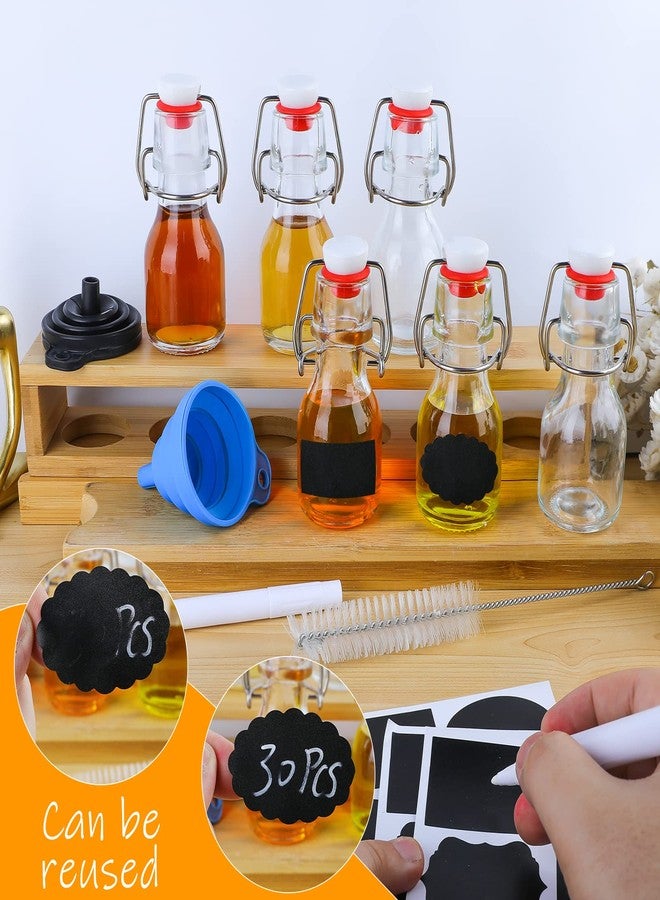 INFTYLE Swing Top Glass Bottles Set - 30 Mini Glass Bottles with Swing Top Lids for Homemade Drinks, Extracts, Candy, Crafts and Party Decor (30 Pcs-2oz) - Image 5